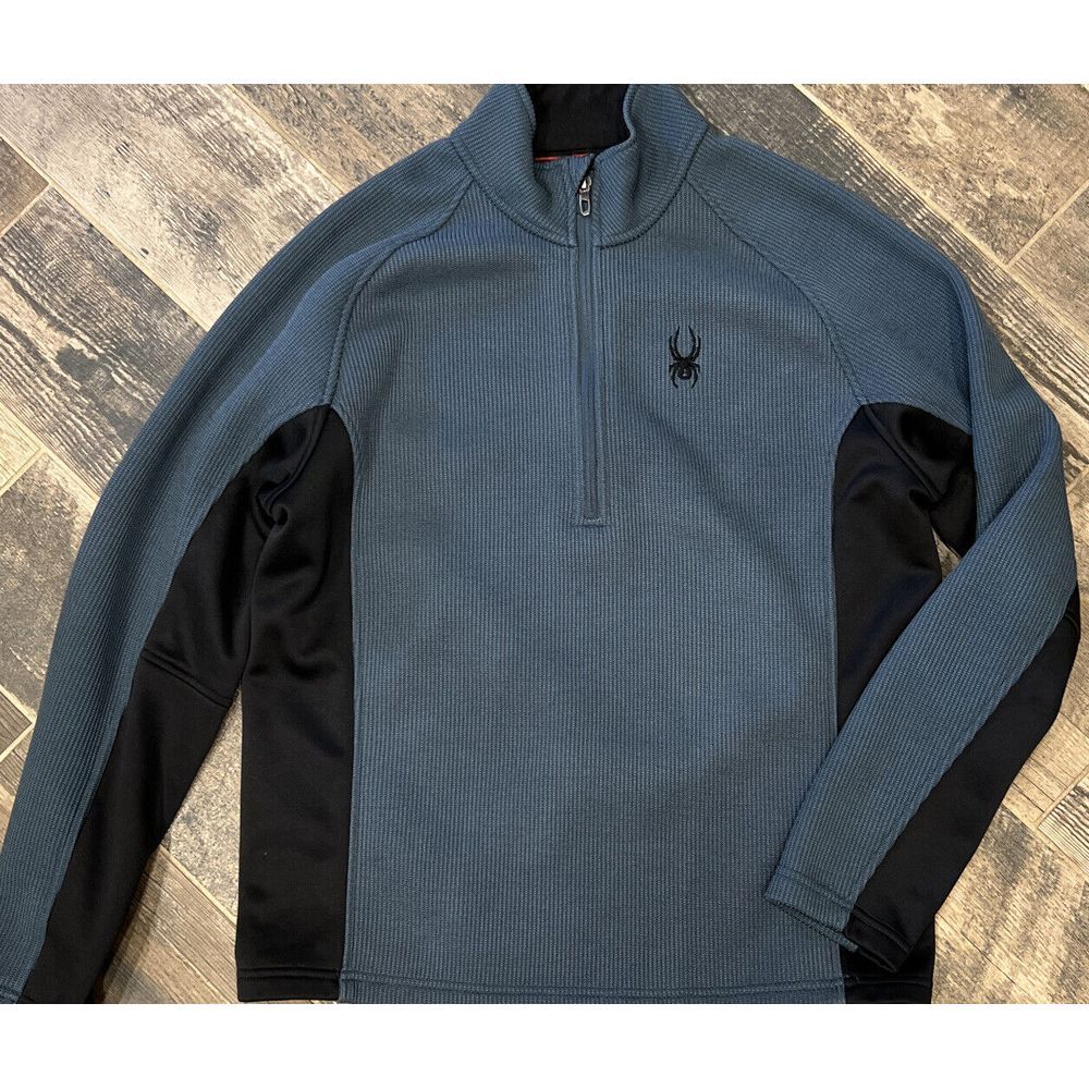 Spyder Outbound Half Zip Core Sweater Fleece Lined Charcoal Gray 507380 Size M‎